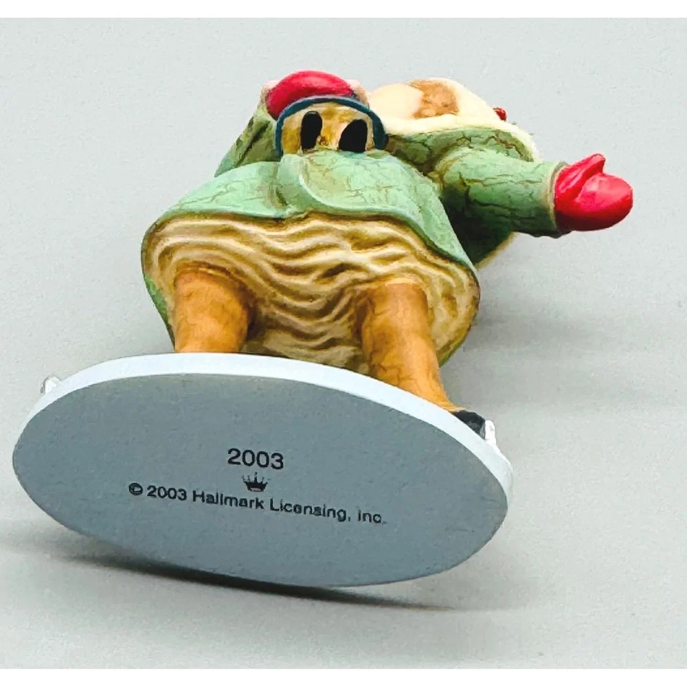 Hallmark Keepsake Ornament‎ A Visit From Santa Lot of 3 Chalkware Felt 2003